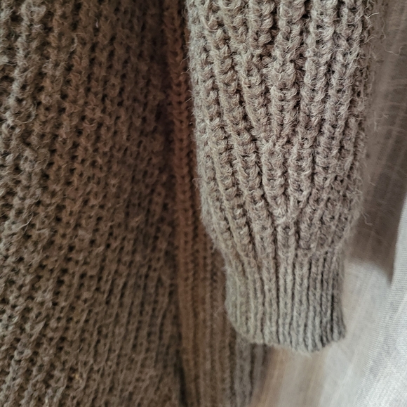 KISMET Pointelle Turtle Neck Sweater dress In gray size M women sweater - Picture 7 of 10